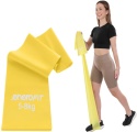 Taśma treningowa guma do ćwiczeń pilates Enero Fit 200x15 cm 0,25 mm 5-8 kg żółta