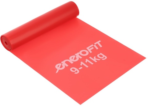 Taśma treningowa guma do ćwiczeń pilates Enero Fit Taśma treningowa do ćwiczeń pilates 200x15 cm 0,30 mm 9-11 kg czerwona