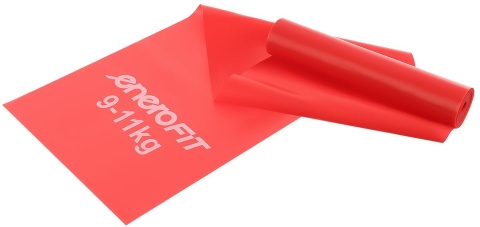 Taśma treningowa guma do ćwiczeń pilates Enero Fit Taśma treningowa do ćwiczeń pilates 200x15 cm 0,30 mm 9-11 kg czerwona