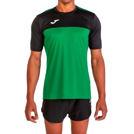 Koszulka sportowa dziecięca Joma Camiseta Winner 100946.401 zielono-czarna