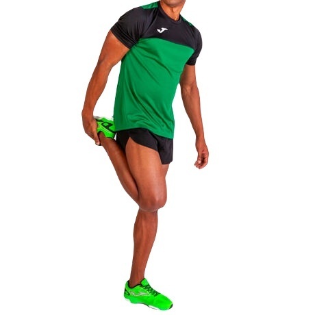 Koszulka sportowa dziecięca Joma Camiseta Winner 100946.401 zielono-czarna