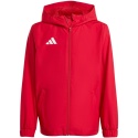 Kurtka ortalion dla dzieci adidas Entrada 26 All Weather JZ9105 czerwona