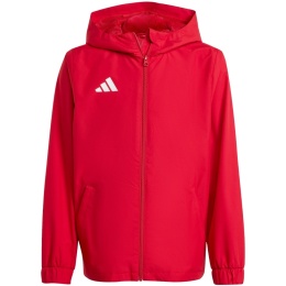 Kurtka ortalion dla dzieci adidas Entrada 26 All Weather JZ9105 czerwona